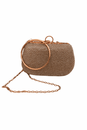 Γυναικείο Clutch με Στρας & Χρυσή Αλυσίδα