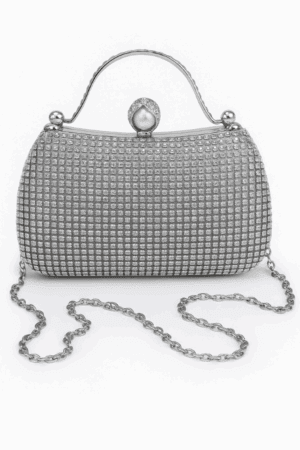 Γυναικεία Τσάντα Evening Clutch με Στρας και Μαργαριτάρι