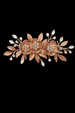 Διακοσμητικό Μαλλιών Rose Gold με Κρύσταλλα